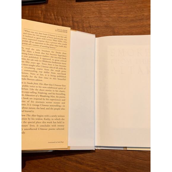 Louis L'Amour Book Lot of (2) EDUCATION OF A WANDERING MAN Poem Smoke Altar - Picture 5 of 10